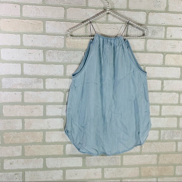 Rails Liv Light Vintage Wash Chambray Sleeveless Top Size XS - Picture 5 of 9